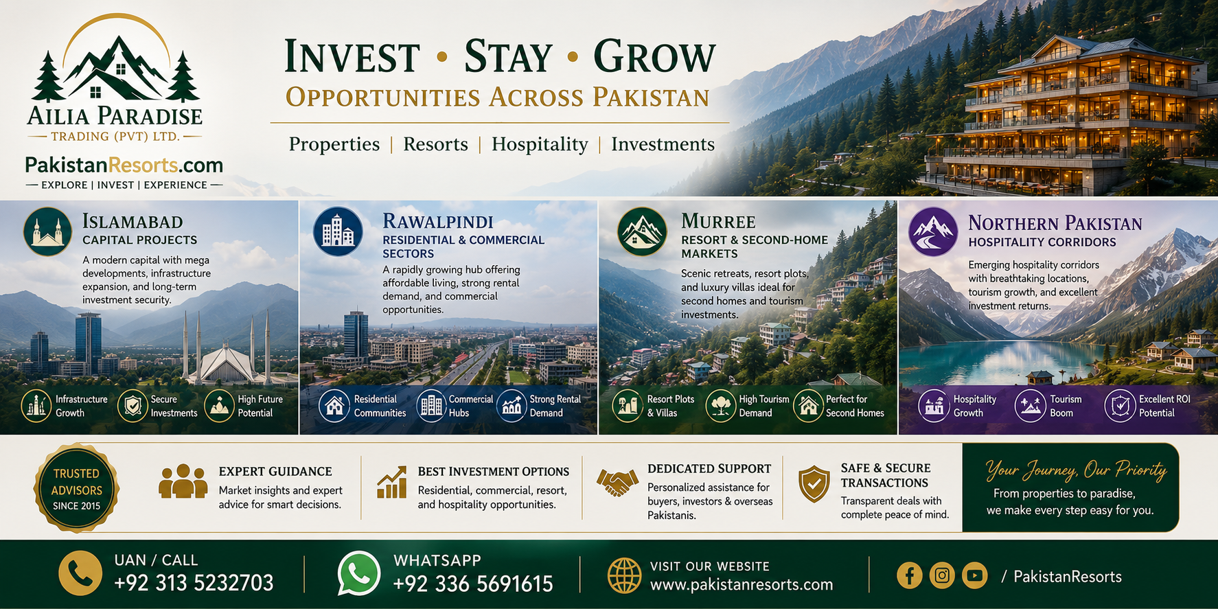 Invest stay and grow opportunities across Pakistan with Ailia Paradise