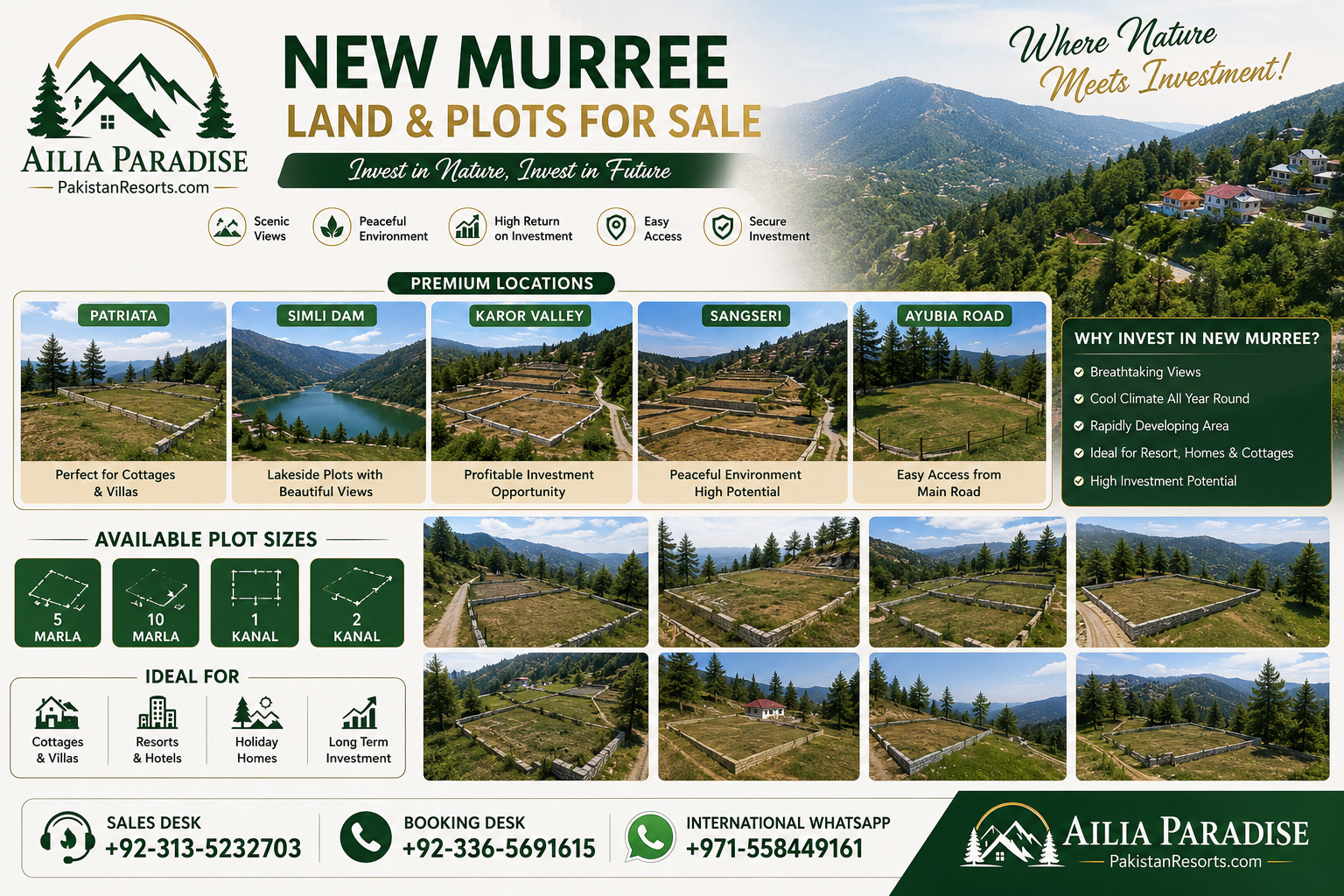 New Murree land and plots for sale by Ailia Paradise