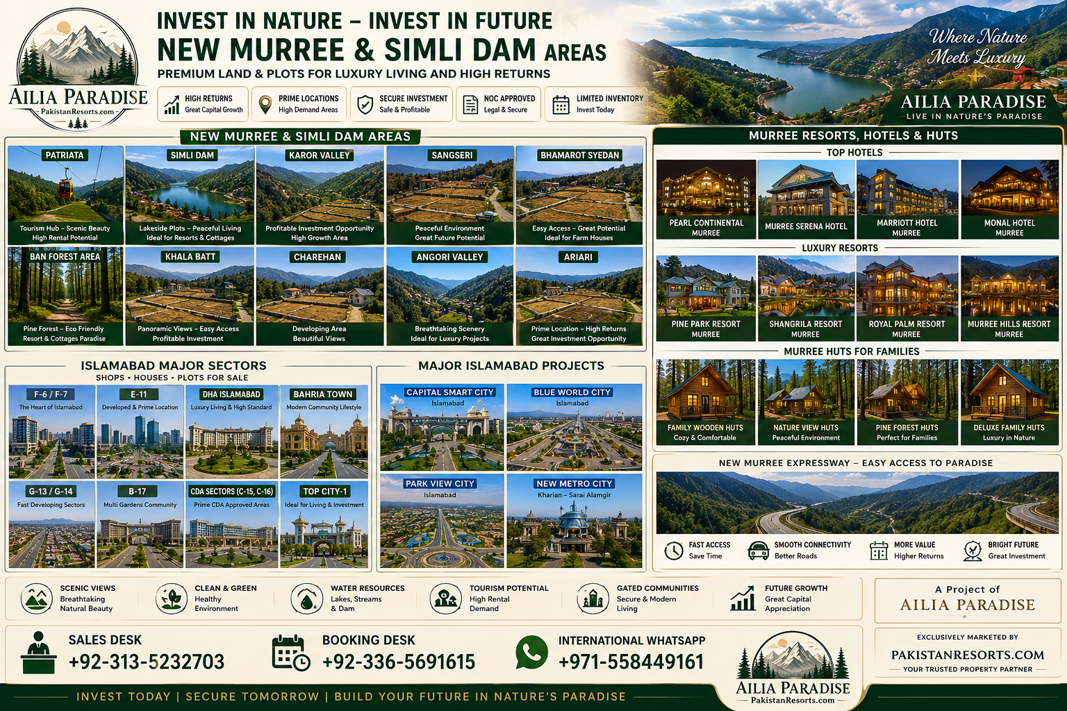 New Murree and Simli Dam areas investment guide by Ailia Paradise