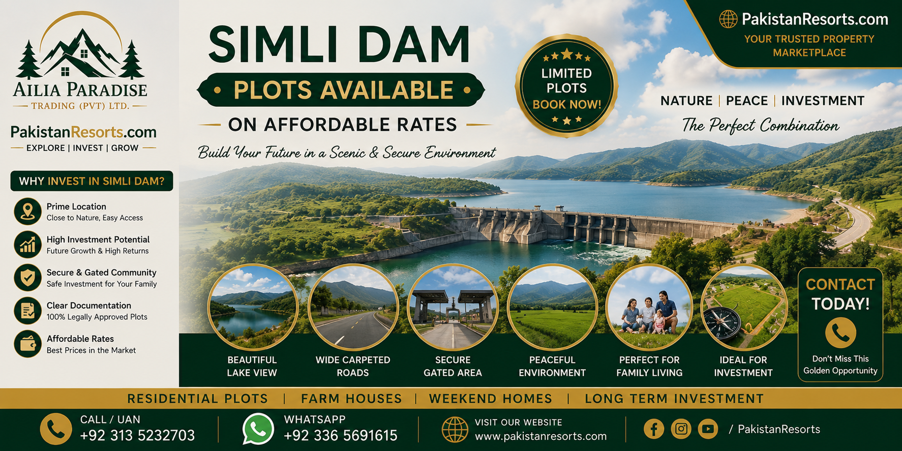 Simli Dam plots available on affordable rates by Ailia Paradise